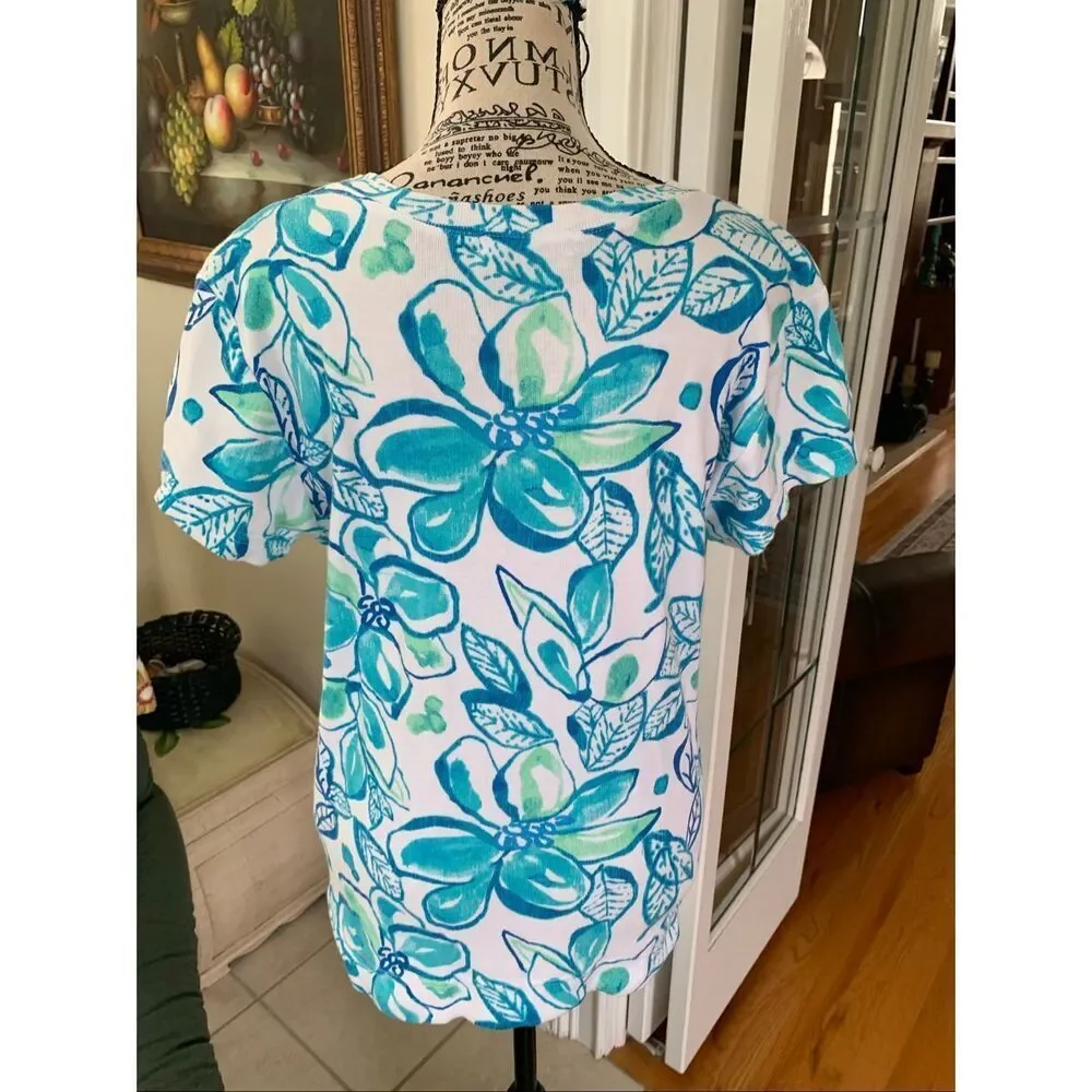 Fresh Produce Tahitian Flower Embrace Me Floral White Tee - Picture 7 of 9